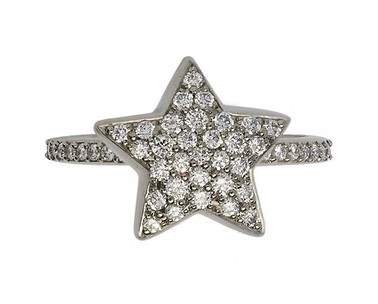 SÉVIGNÉ STERN RING LARGE Weissgold, Brillanten