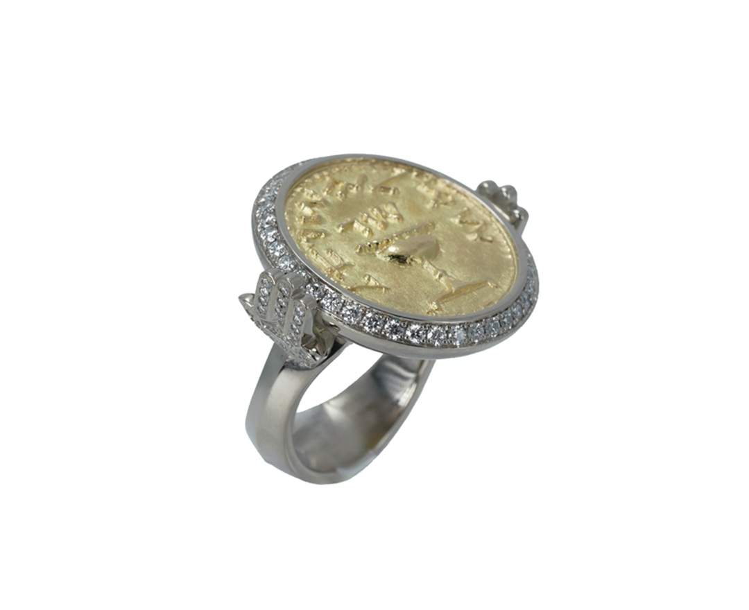 SÉVIGNÉ SCHEKEL RING Weissgold, Gelbgold, Brillanten