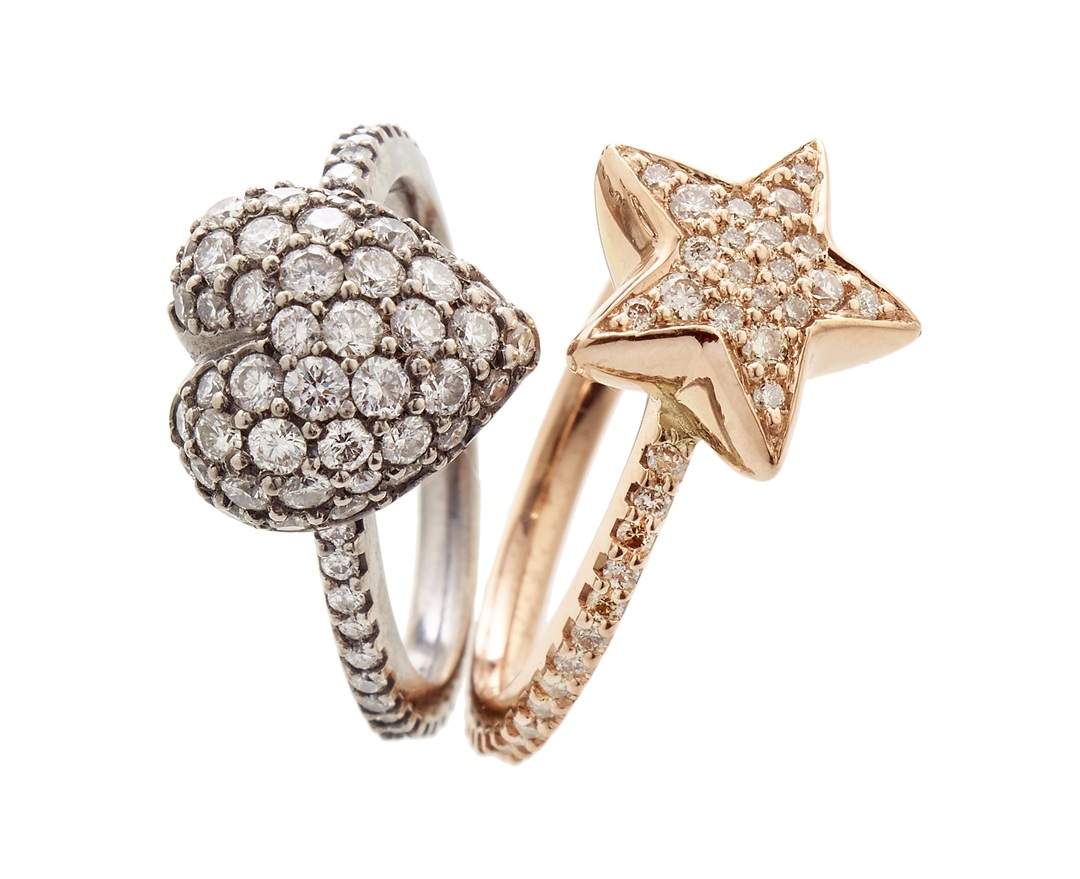 SÉVIGNÉ - STERN RING LARGE Weissgold, Brillanten