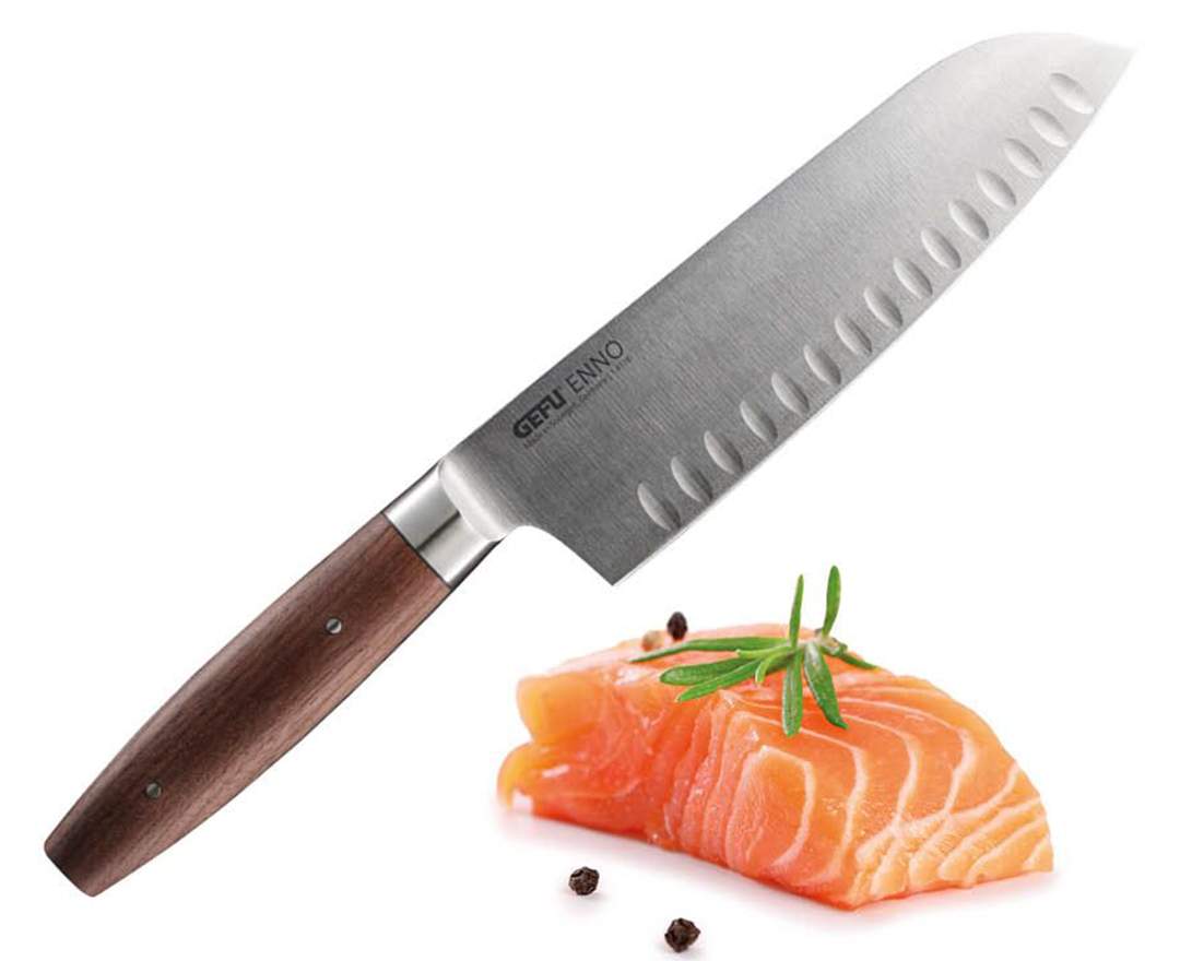 GEFU - Santokumesser ENNO, 18 cm Kullenschliff