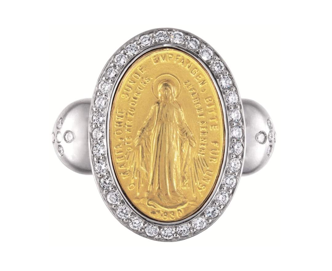 SÉVIGNÉ MADONNA RING N°2 Weissgold, Gelbgold, Brillanten