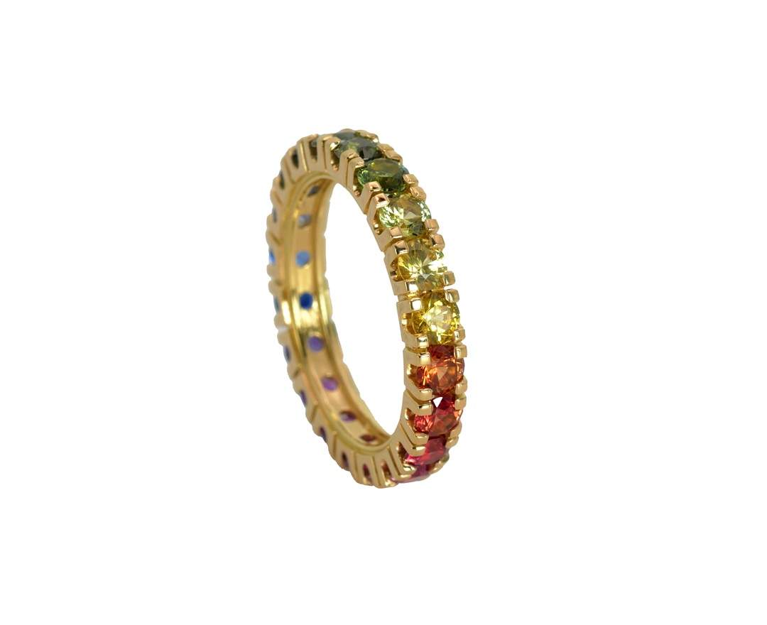 SÉVIGNÉ - MEMOIRE RING Gelbgold, Saphire