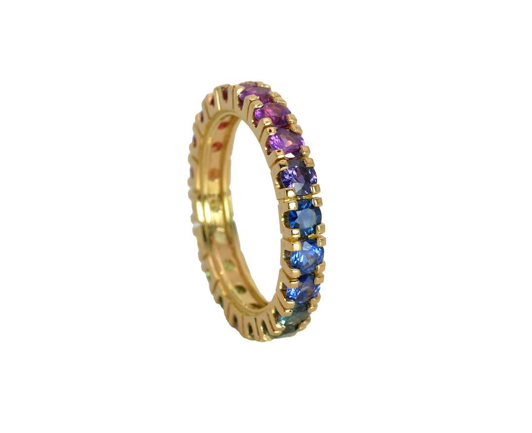SÉVIGNÉ - MEMOIRE RING Gelbgold, Saphire