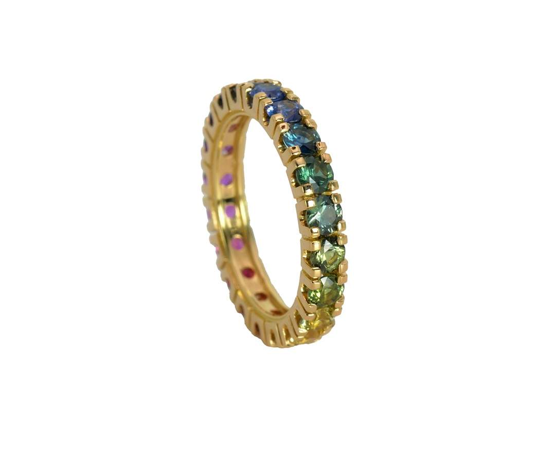SÉVIGNÉ - MEMOIRE RING Gelbgold, Saphire
