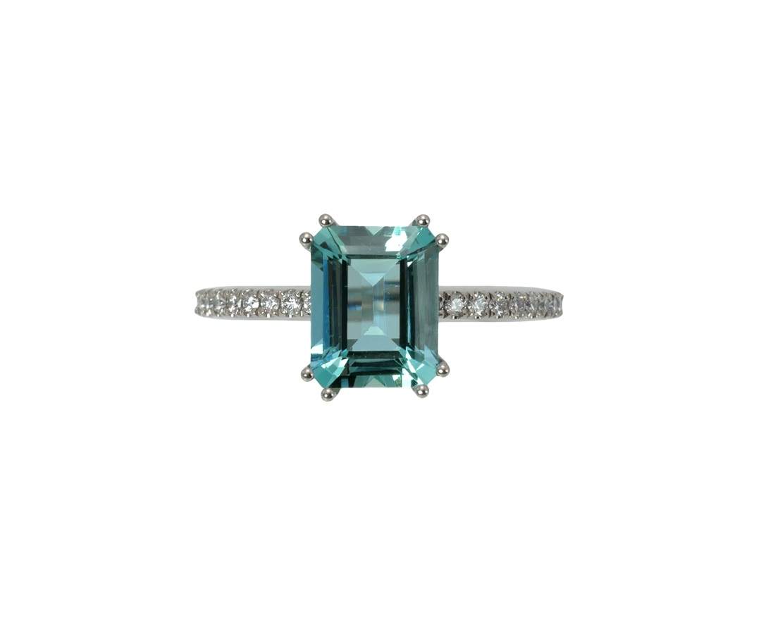 SÉVIGNÉ BERYLL RING Weissgold, Brillanten