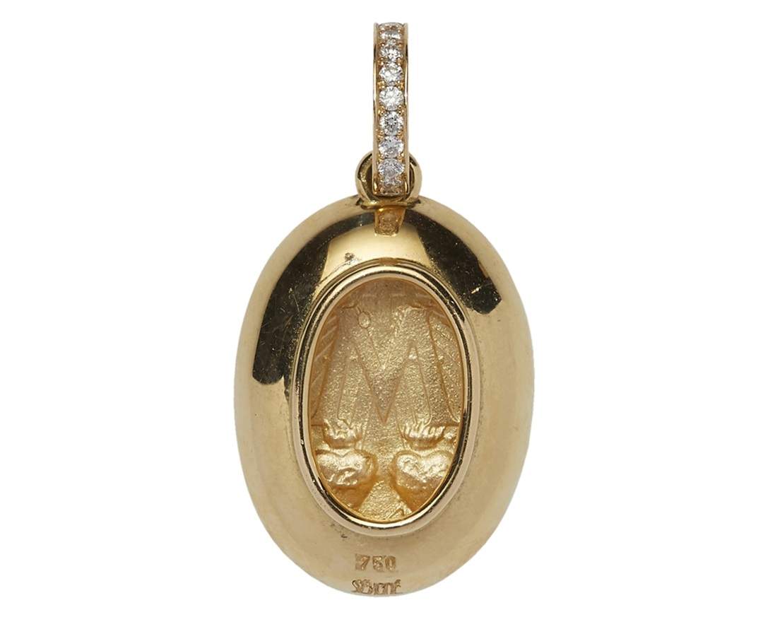 SÉVIGNÉ - MADONNA ANHÄNGER N°1-2 Gelbgold, Brillanten
