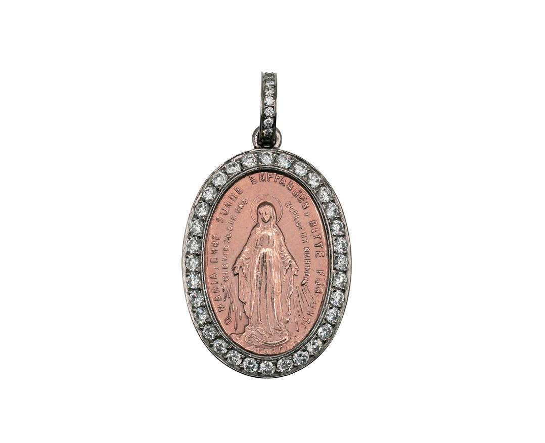 SÉVIGNÉ MADONNA ANHÄNGER N°2 Weissgold, Roségold und Brillanten