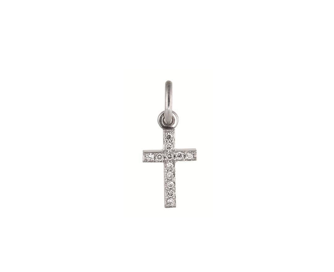 SÉVIGNÉ KREUZ ANHÄNGER N°1 Weissgold, Brillanten