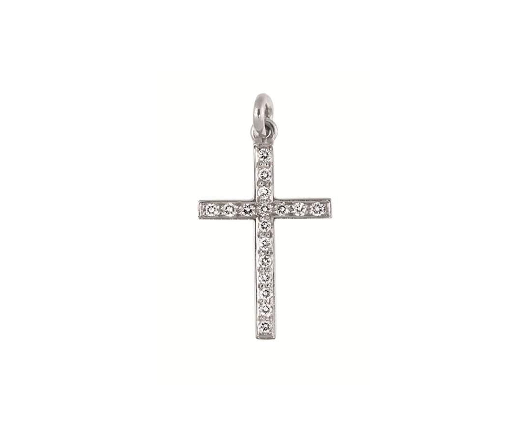 SÉVIGNÉ  KREUZ ANHÄNGER N°2 Weissgold, Brillanten