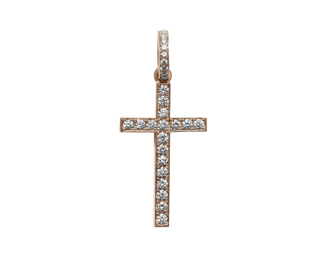 SÉVIGNÉ KREUZ ANHÄNGER N°3 Roségold, Brillanten
