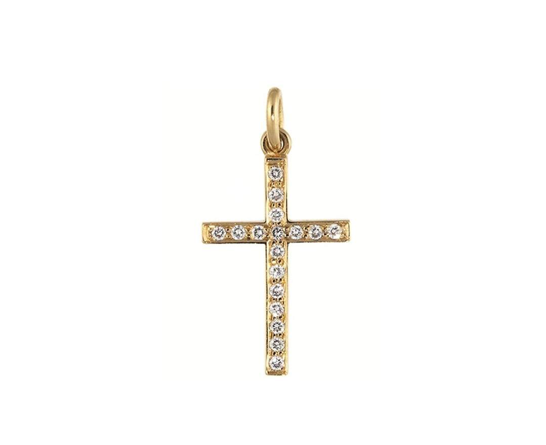 SÉVIGNÉ KREUZ ANHÄNGER N°2 Gelbgold, Brillanten