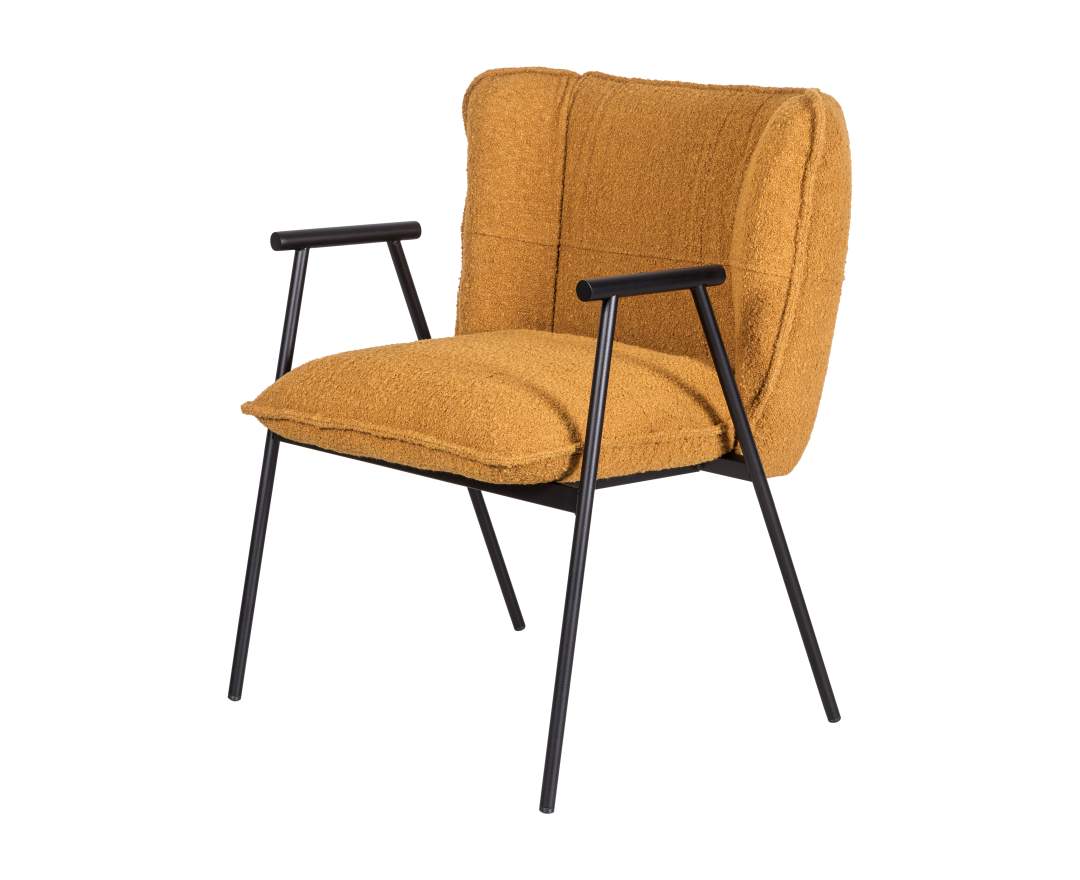 AL2 Bo M 013 Stuhl – Minimalistischer Luxus-Polsterstuhl mit filigranem Metallgestell