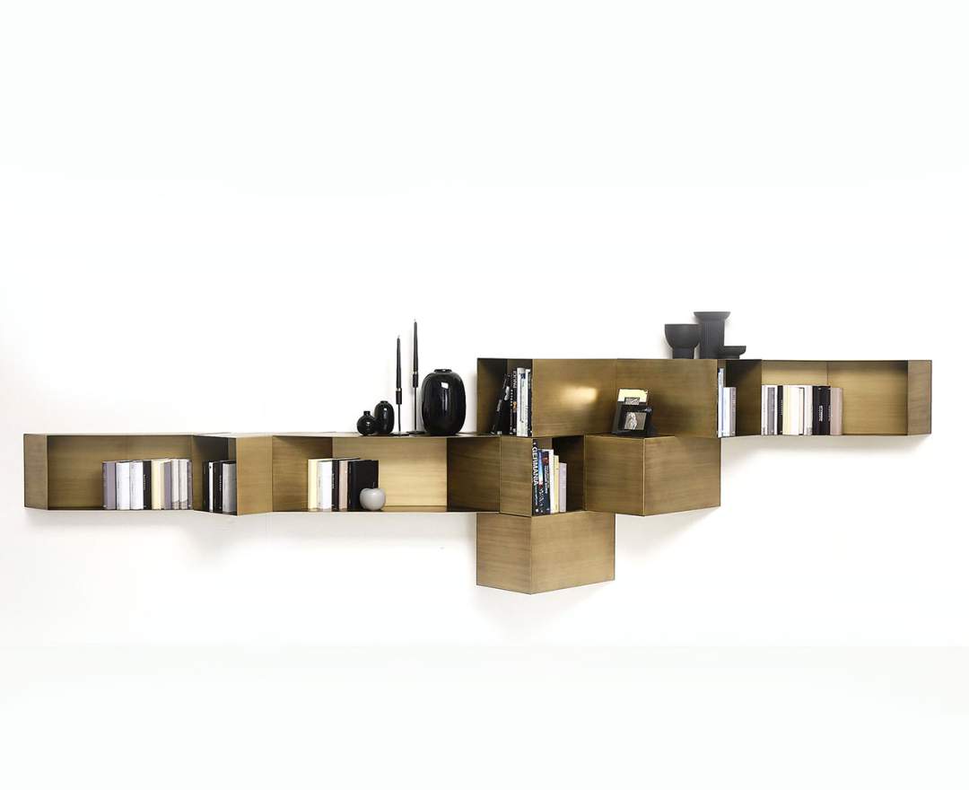 Mogg Cellula – Modulares Luxus-Wandregal & geometrisches Design-Stauraumsystem aus Metall