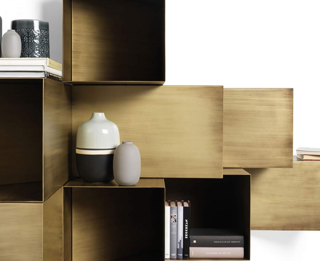 Mogg - Cellula – Modulares Luxus-Wandregal & geometrisches Design-Stauraumsystem aus Metall