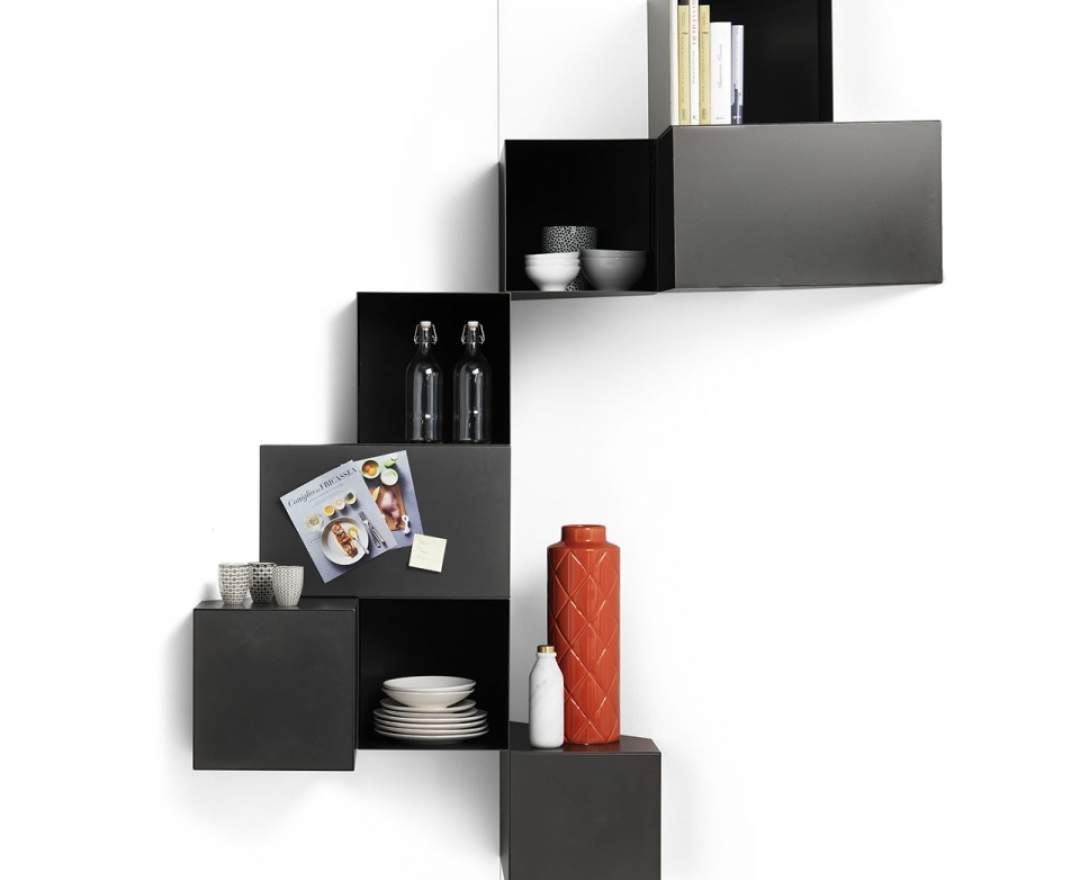 Mogg - Cellula – Modulares Luxus-Wandregal & geometrisches Design-Stauraumsystem aus Metall