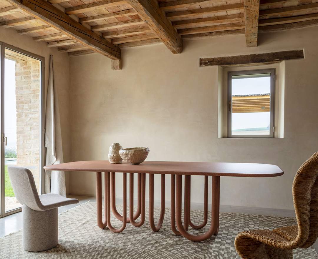 Mogg Esstisch Medusa – Skulpturaler Luxus-Designertisch mit organisch geschwungener Basis