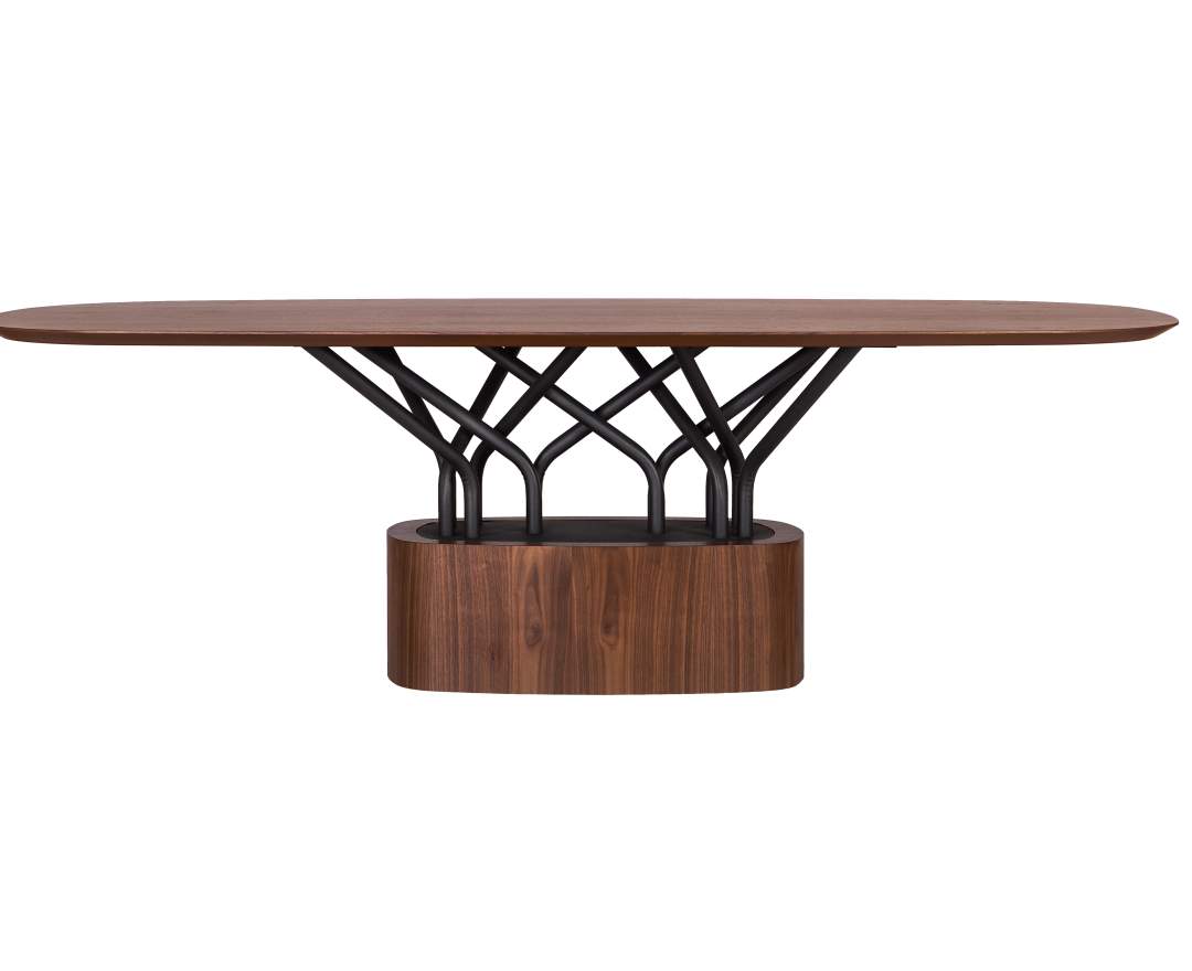 AL2 Wood-oo A 001 Esstisch – Die Magie edler Holz-Handwerkskunst und skulpturaler Design-Ästhetik