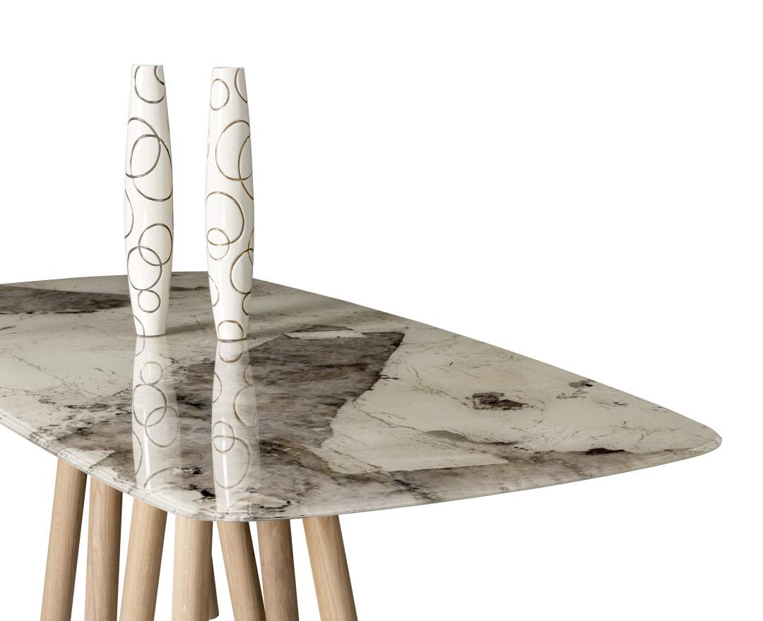 AL2 - Mos-i-ko GLA-001 Esstisch – Exklusiver Designertisch mit skulpturalem Mosaik-Charakter und grafischer Präzision