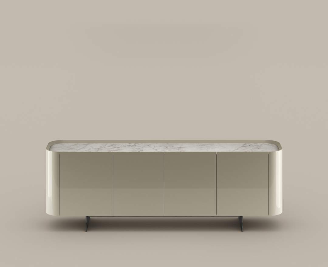Bonaldo Arragan Sideboard (high & low) – Skulpturale Luxus-Anrichten von Gabriele & Oscar Buratti mit architektonischer Eleganz