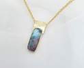 echt-es - echt-es® Unikat-Anhänger, 750-Gelbgold mit Boulder-Opal Thumbnail
