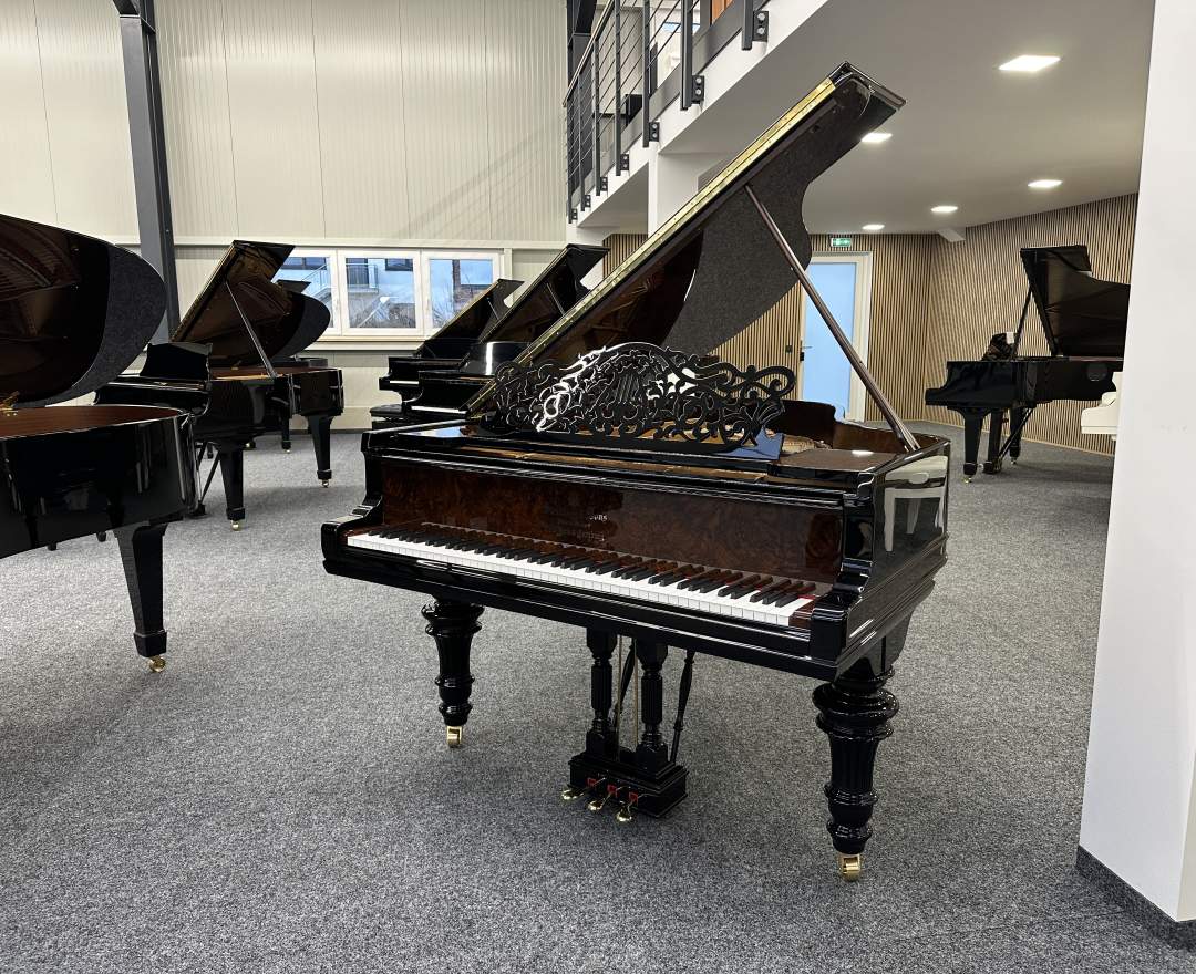 Steinway & Sons - Steinway & Sons Flügel, Modell A-188, Wurzelnuss Furnier