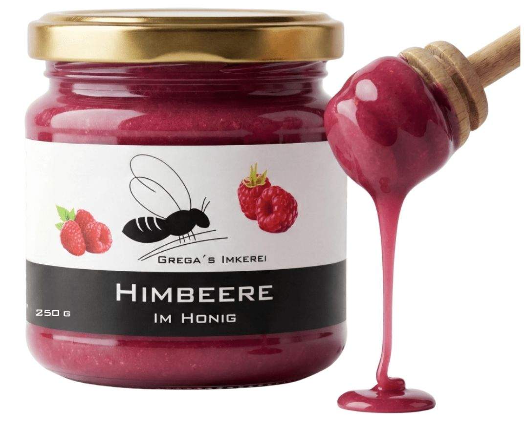 Grega's Imkerei Himbeere im Honig 250g