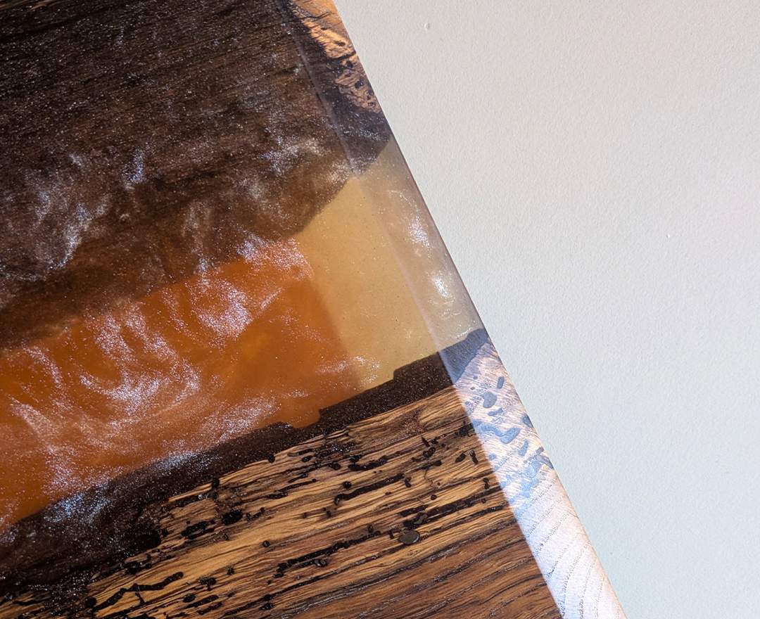Servierbrett | Altholz Eiche & Epoxidharz