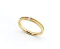 echt-es - Sonnenstrahlen Ring mit Brillant, schmal, in Gelbgold Thumbnail