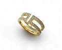 echt-es - UNIT Ring, 6,5 mm, Brillanten (eckiger Besatz) Thumbnail