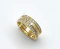 echt-es - UNIT Ring, 6,5 mm, Brillanten (eckiger Besatz) Thumbnail