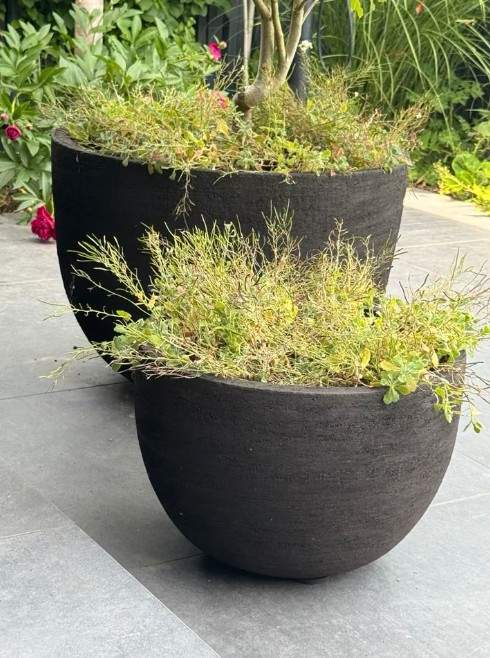 Domani Domani TEXEL 70 Pflanzkübel Natural Black