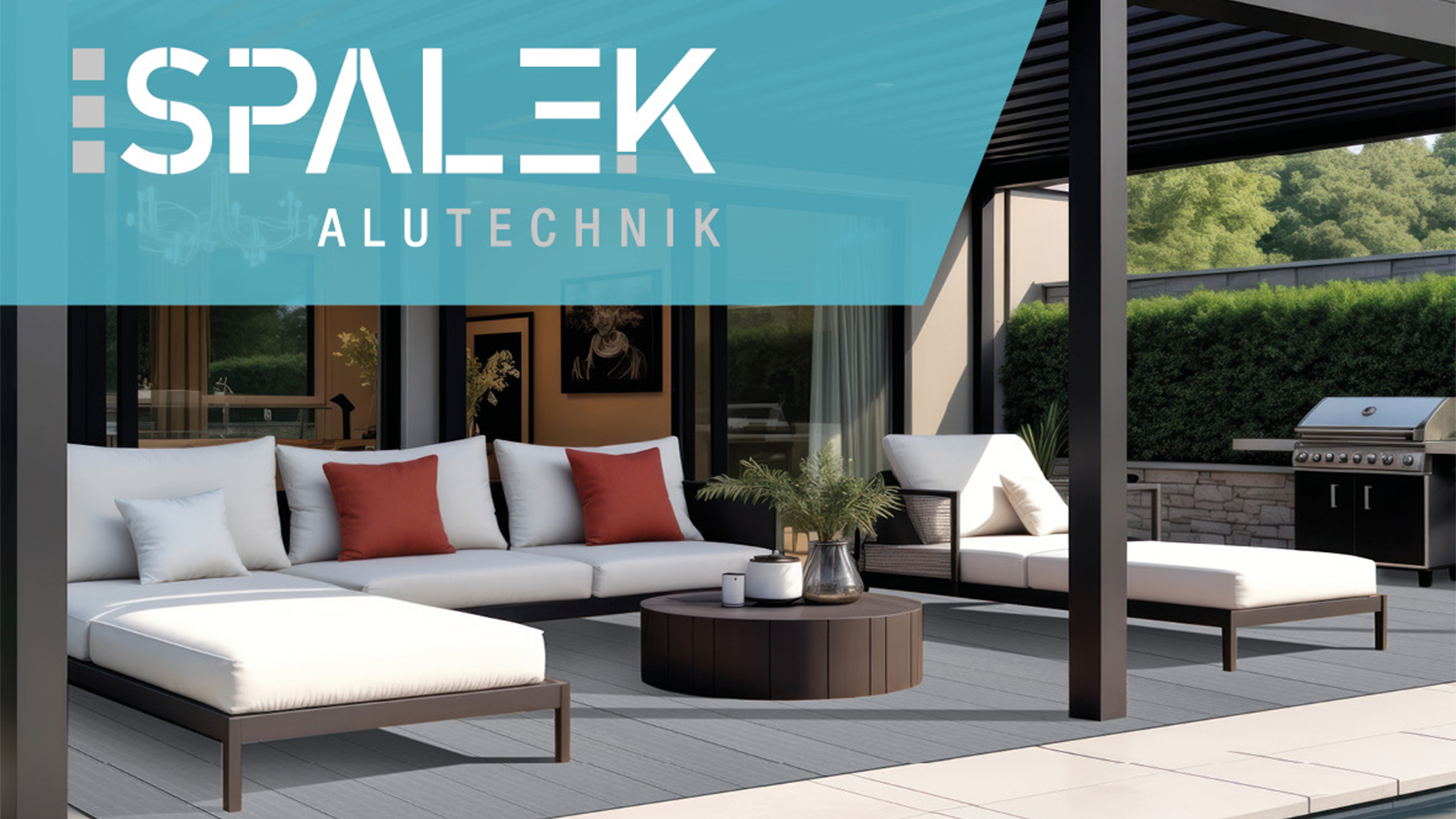 Möbilierte Terrasse mit Spalek Aludielen