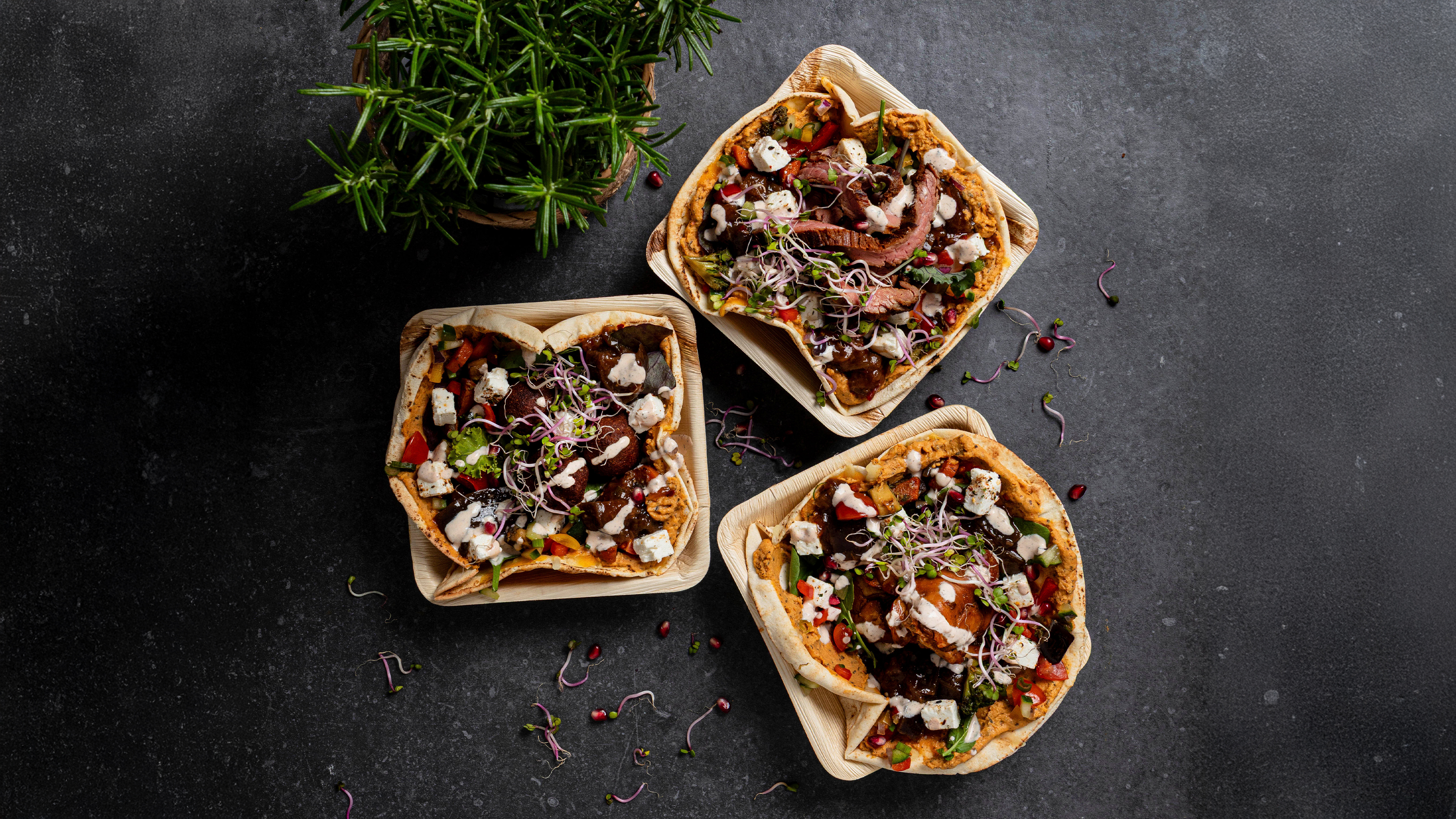 Streetfood auf Tellern