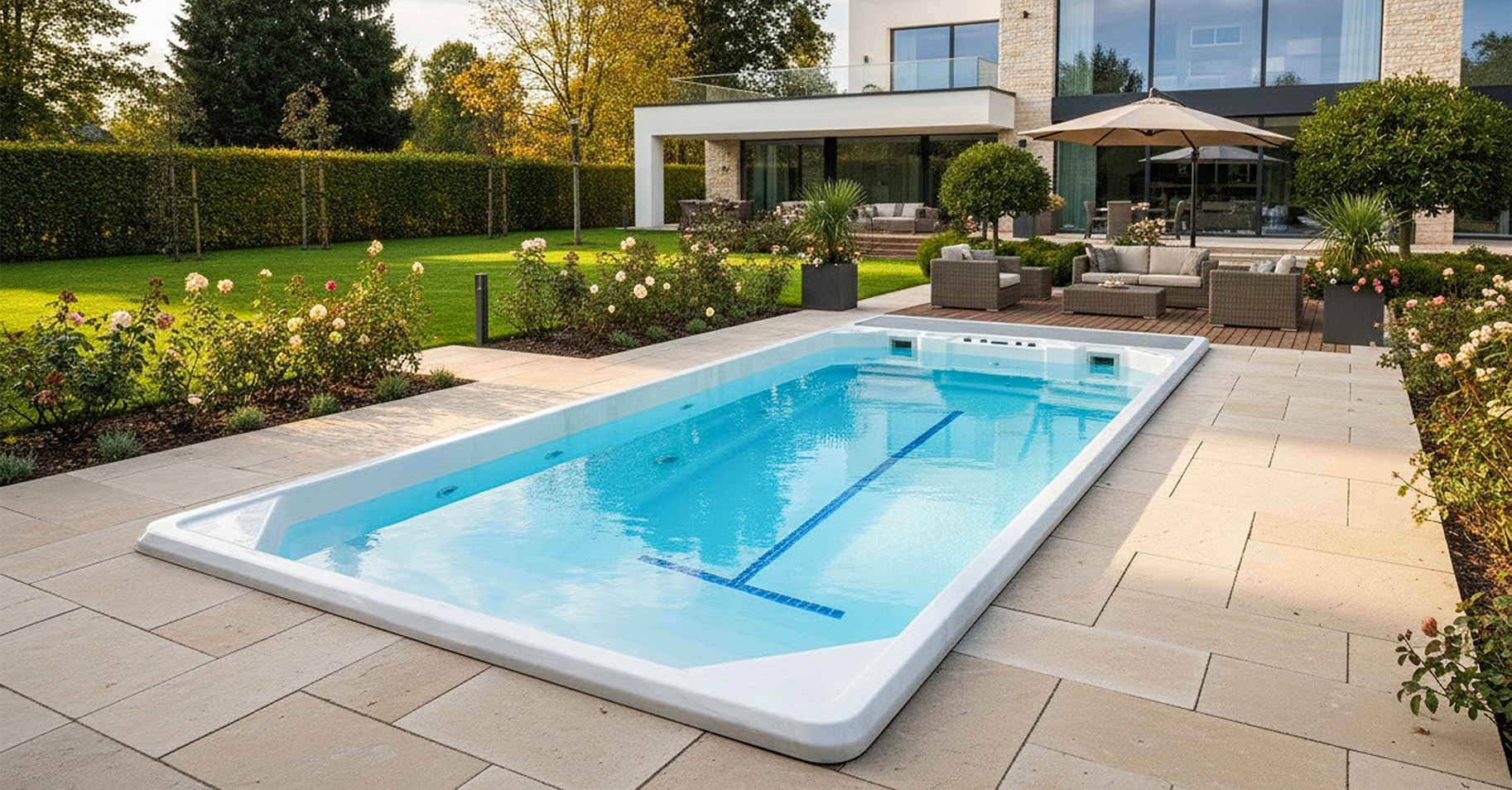 Swimmingpool im Garten