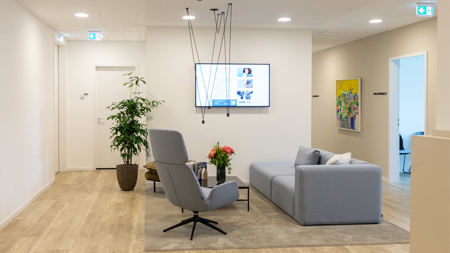 Stilvolle Warte-Lounge bei BORGCARE: Dr. Bettina Borg setzt auf &Auml;sthetik &ndash; Einblick vom STILPUNKTE Lifestyle Guide