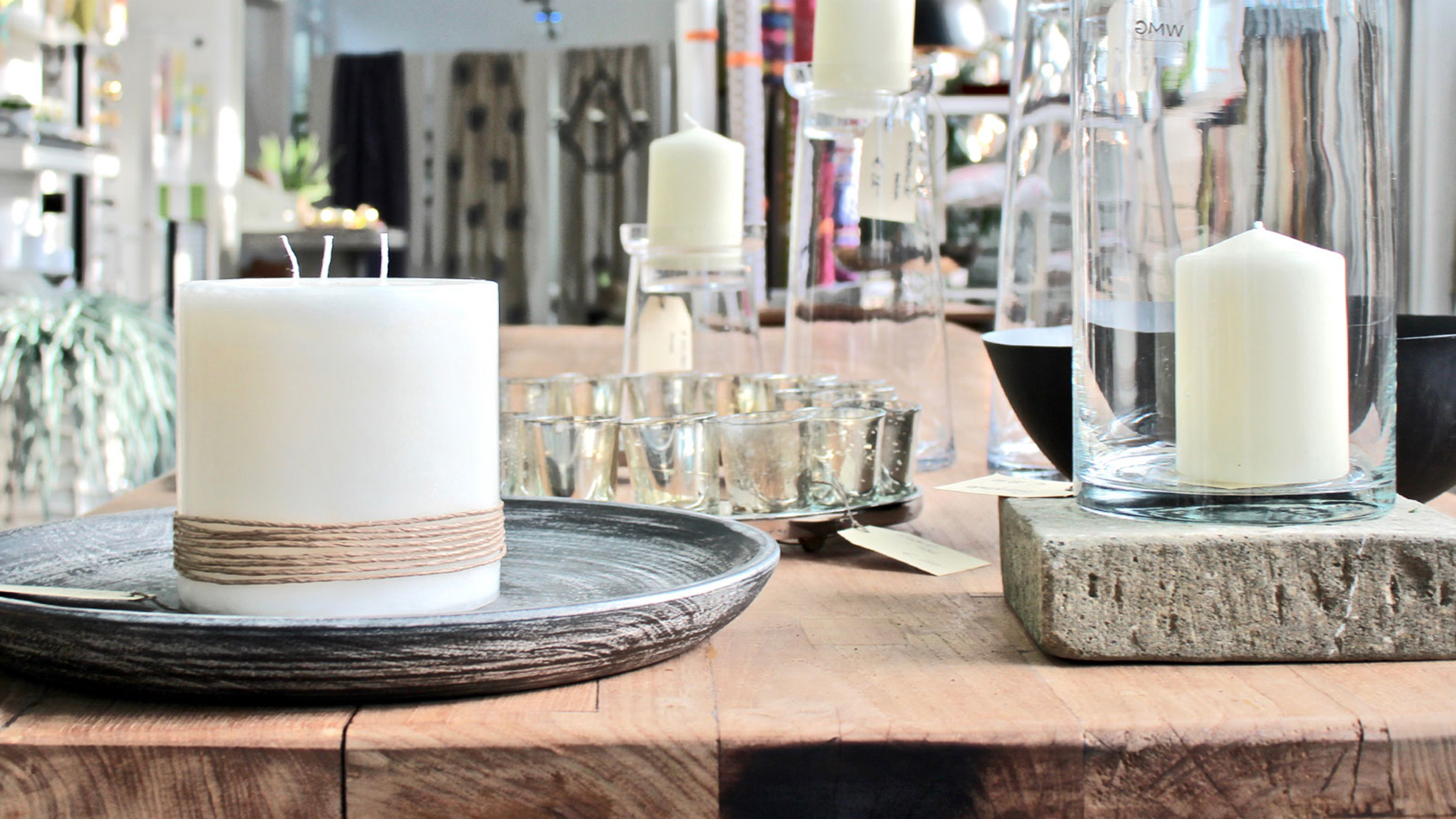 Block- und Mehrdochtkerzen als Geschenk von Esther Fingerle Interiordesign