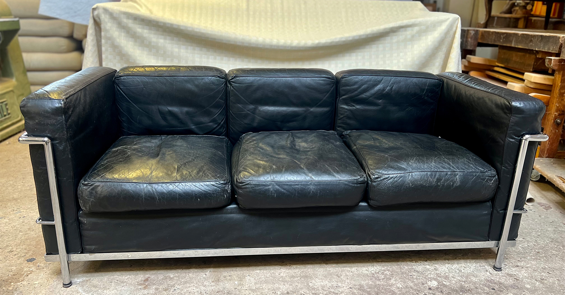 Alte Leder Couch