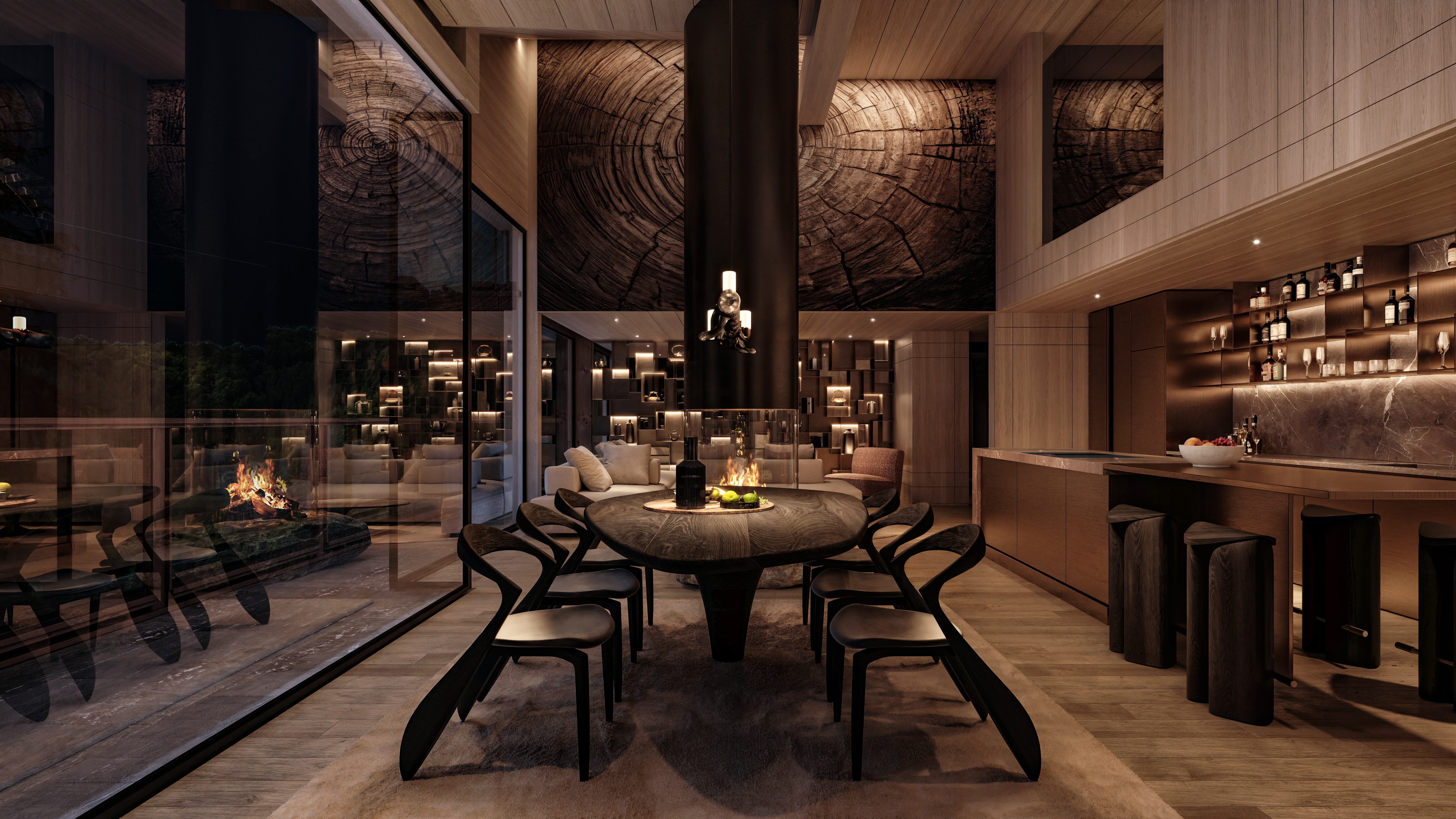 Gro&szlig;er Essbereich mit einem Esstisch