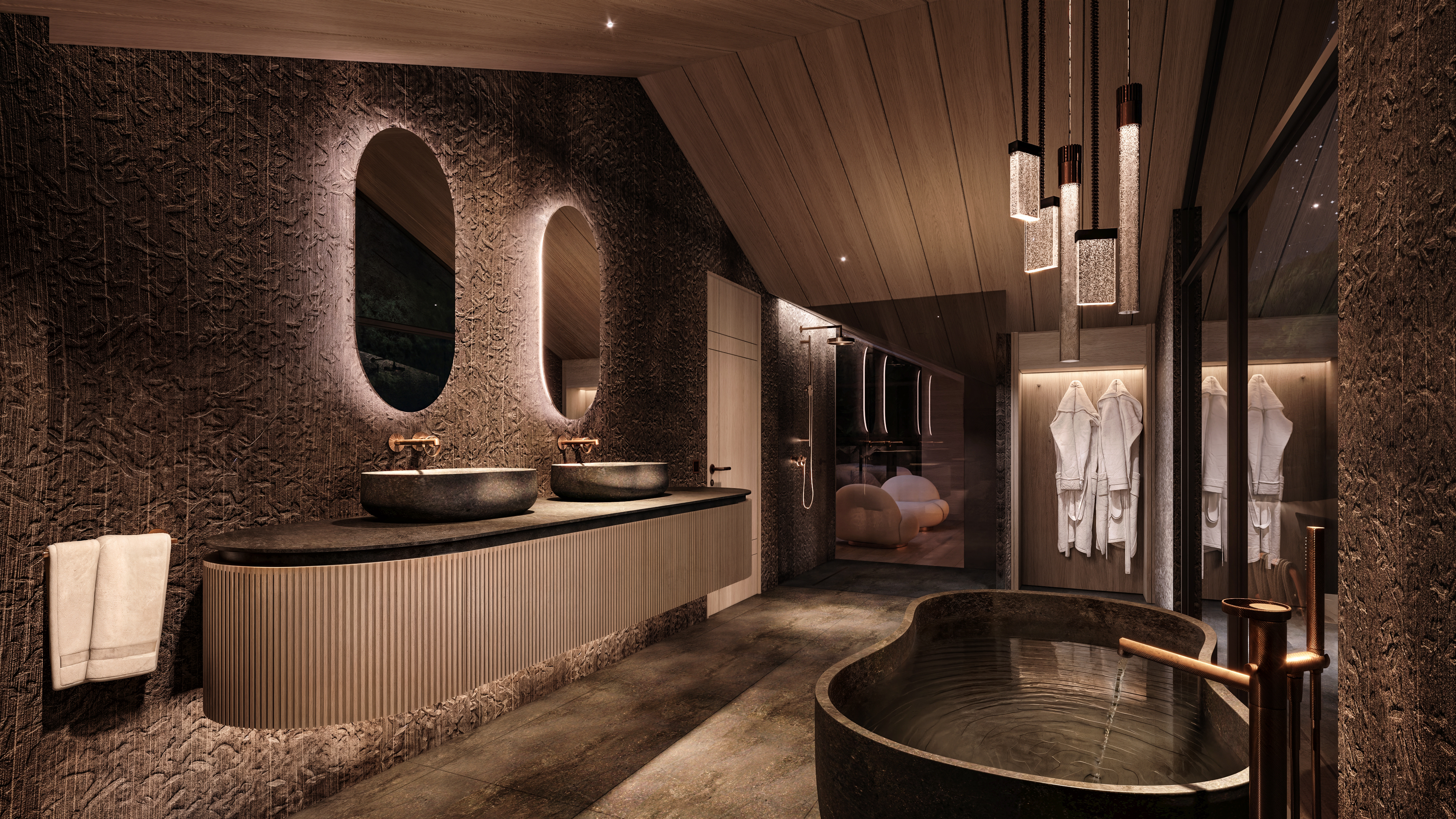 Badezimmer im hochwertigen Stil