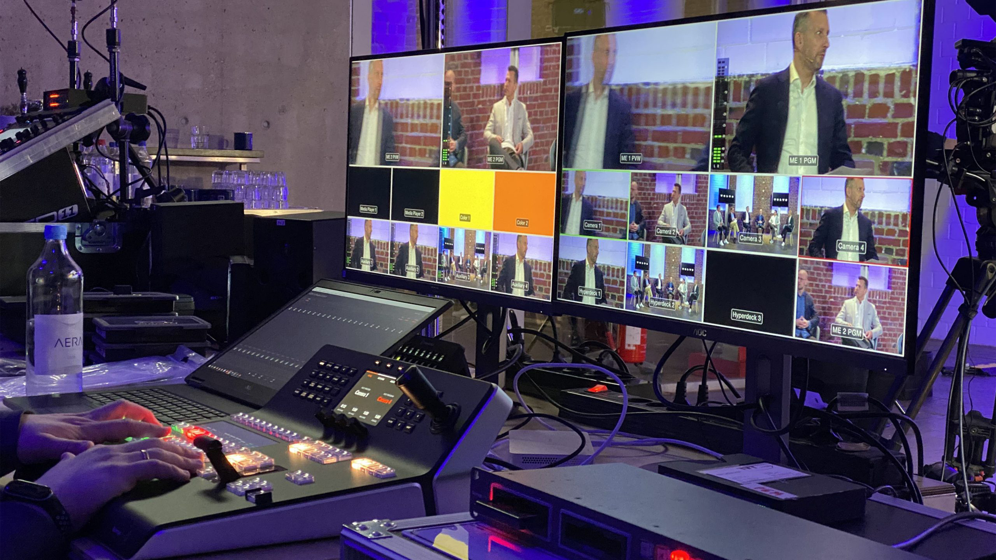 Kamera-Perspektiven w&auml;hrend des Drehs