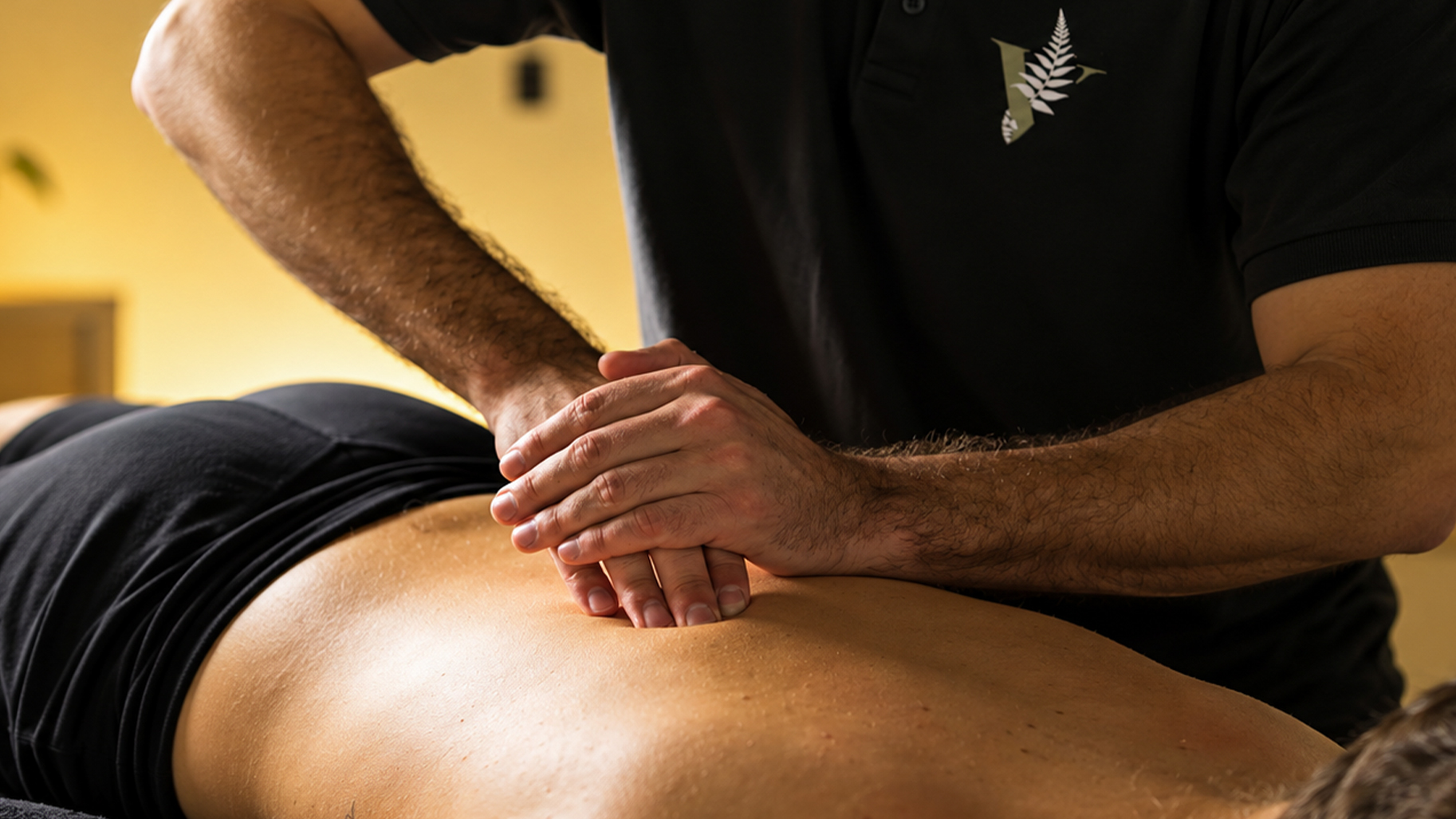 Manuelle physiotherapeutische Behandlung am Rücken bei Vysio Verde in Dortmund