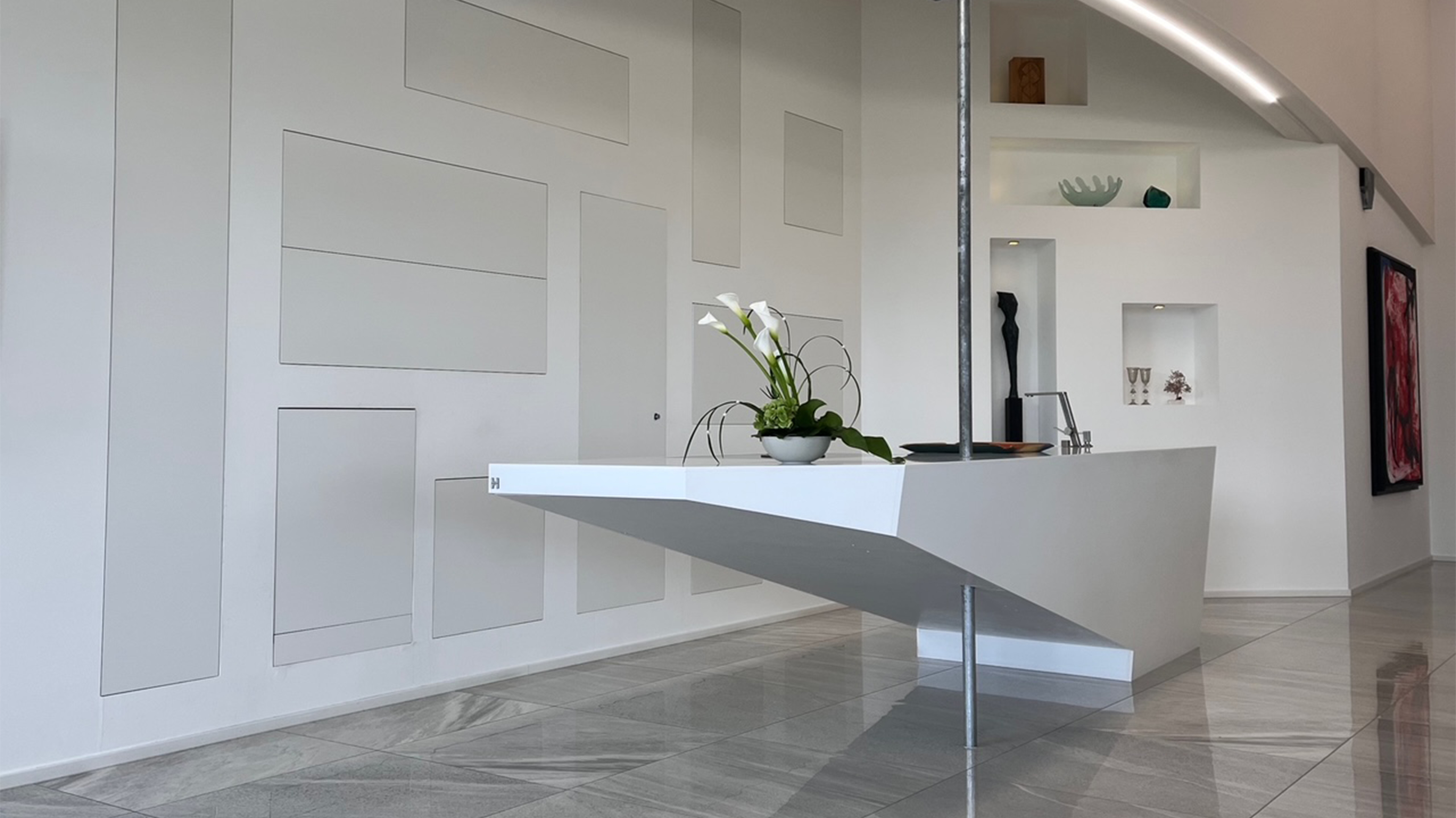 wei&szlig;e moderne Designer K&uuml;che