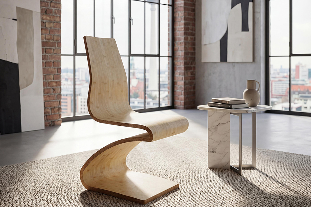 Freischwinger Stuhl Design Holz