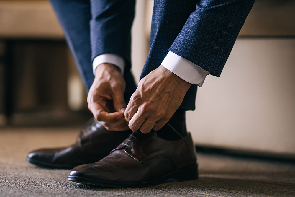 Braune Oxford Lederschuhe