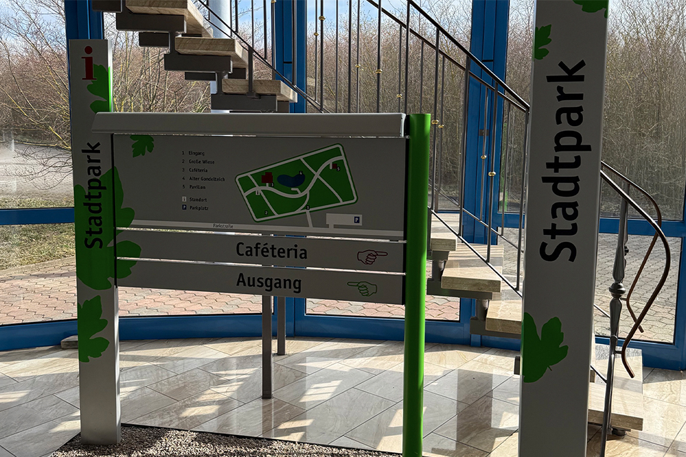 Beschilderung Stadtpark