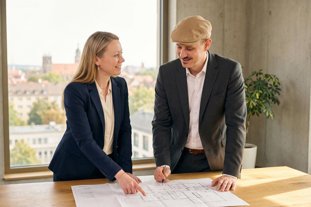 Mitarbeiter von Reidelbach Immobilienim Gespräch