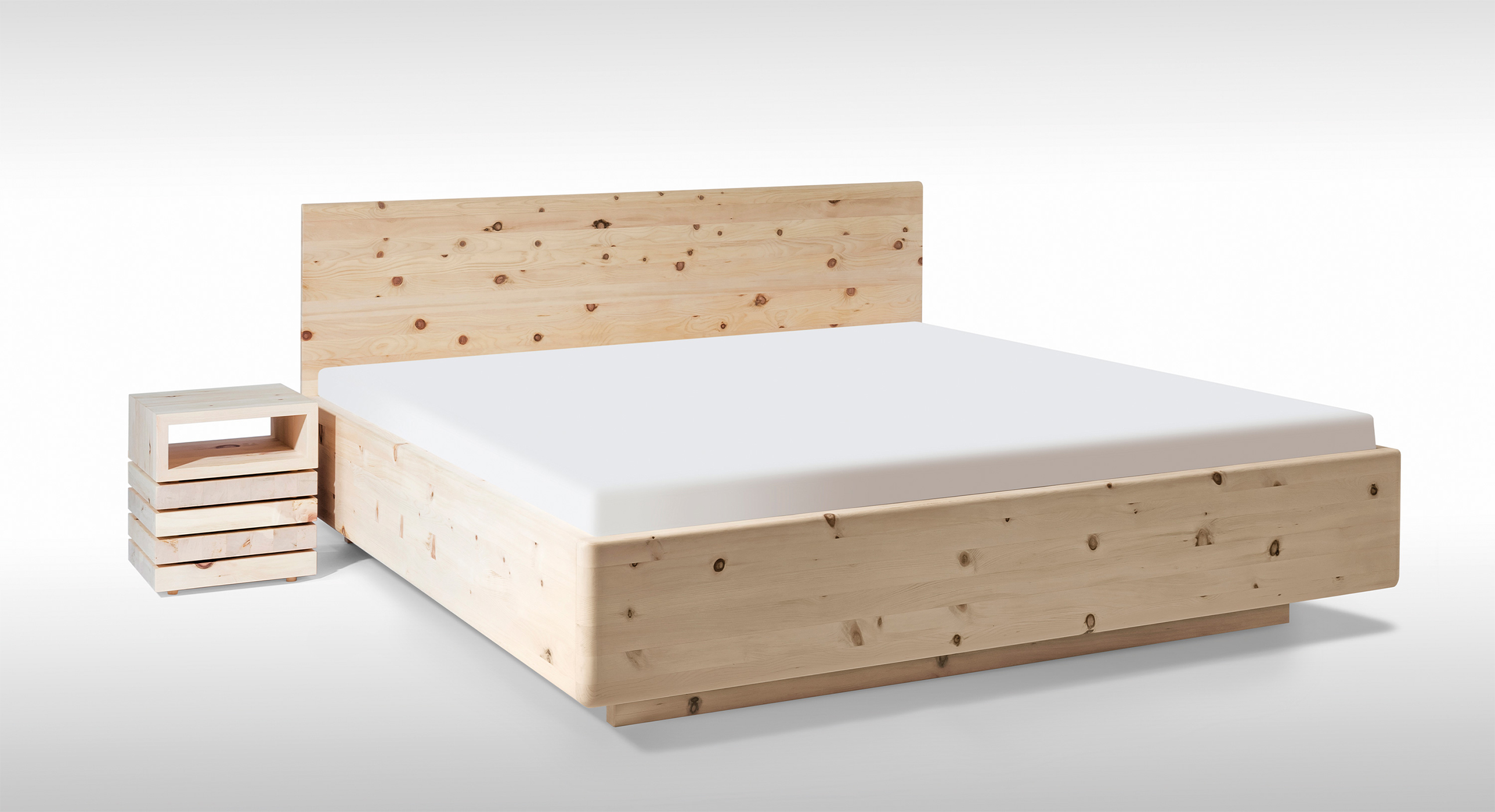 caprice betten, Berlin, Bettgestell, Zirbe, Holz der Zirbe, Zirbenmöbel, Zirbenbett, gesunder Schlaf, Massivholzbetten