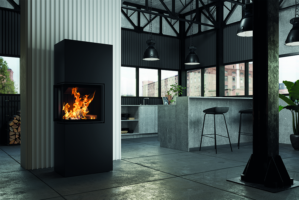 Spartherm Feuerungstechnik GmbH, Melle, Black Edition, Industrial Style, variantenreichen Schwarztöne, puristischen Formen, stilvoll inszeniertes Feuer, außergewöhnlichen Kamin,