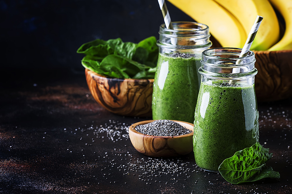 Stilpunkte-Blog: Matcha-Bananen-Smoothie zum belebenden Start in den Tag.