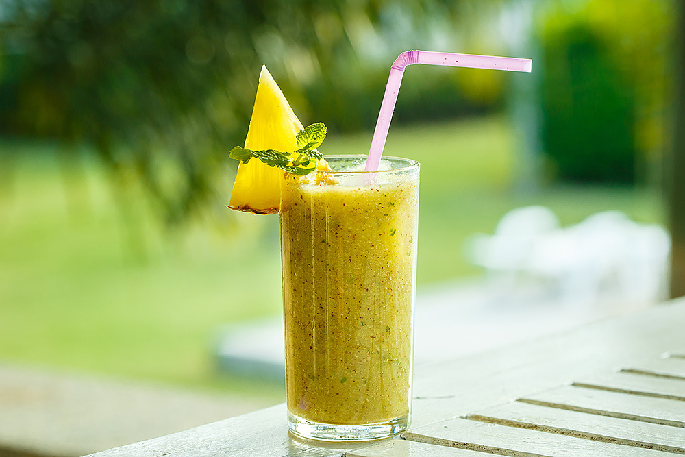 Stilpunkte-Blog: Ananas-Orangen-Smoothie zum Abnehmen als Ersatz für eine Mahlzeit des Tages.